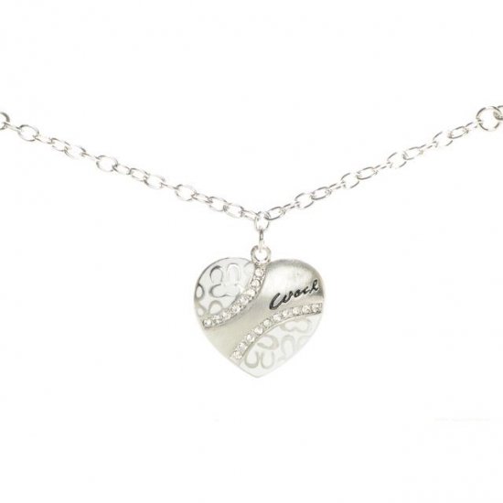 Coach Love Heart White Necklaces ALM | Coach Outlet Canada